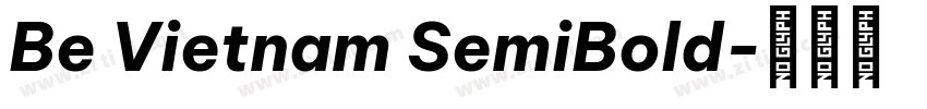 Be Vietnam SemiBold字体转换